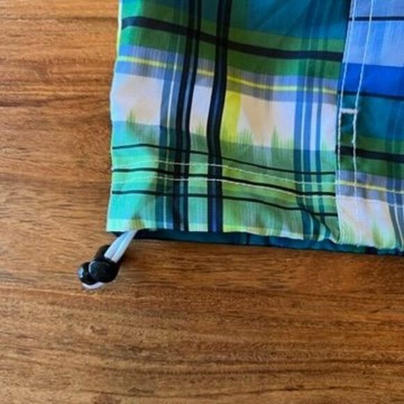 Champion Nylon Plaid Stadium Packable 1/4 Zip Pullover Windbreaker Jacket Mens M - Picture 9 of 12